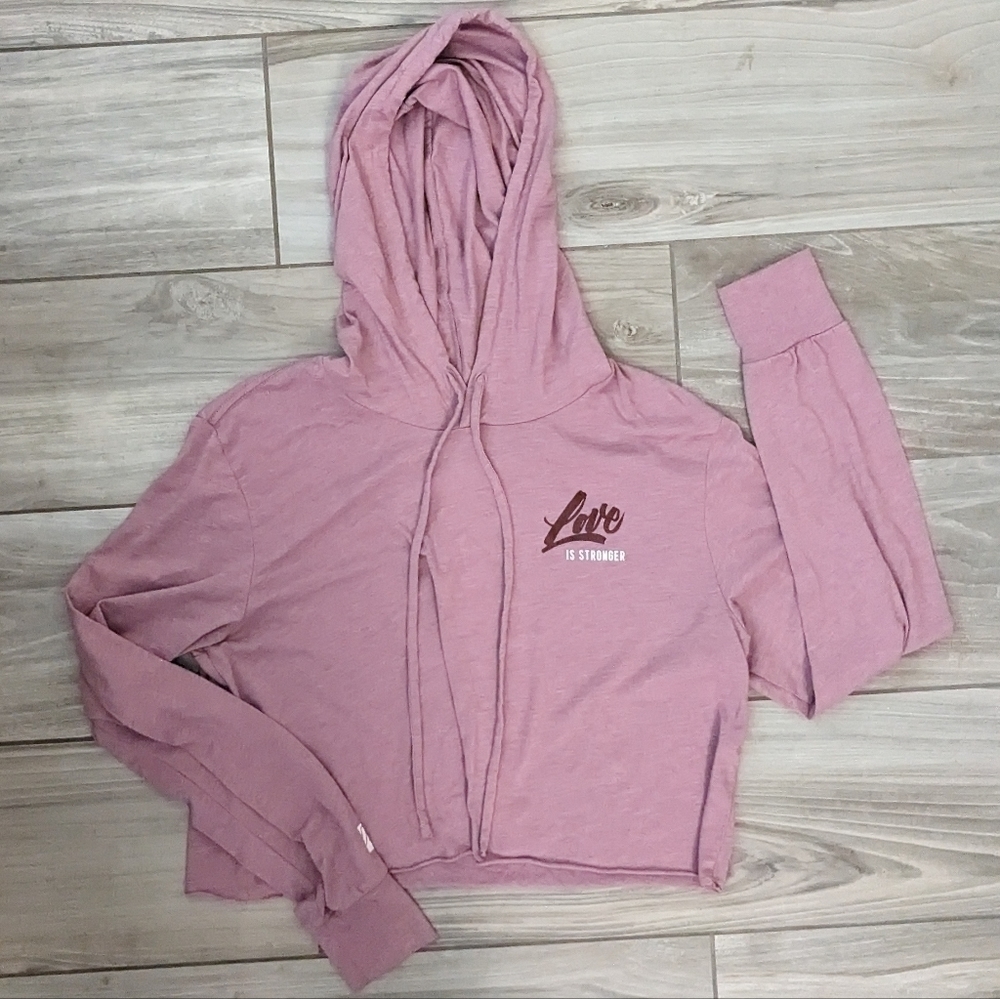 Only Human Love is Stronger Cropped Long Sleeve Tee